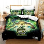Parure de lit 3d ben 10, housse de couette, motif dessin anime, cadeau d'anniversaire