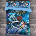 Parure de lit anime beyblade burst, housse de couette pour chambre a coucher, housse de couette simple, ...