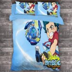 Parure de lit anime beyblade burst, housse de couette pour chambre a coucher, housse de couette simple, ...