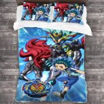 Parure de lit anime beyblade burst, housse de couette pour chambre a coucher, housse de couette simple, ...