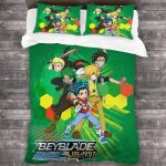 Parure de lit anime beyblade burst, housse de couette pour chambre a coucher, housse de couette simple, ...