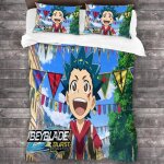 Parure de lit anime beyblade burst, housse de couette pour chambre a coucher, housse de couette simple, ...