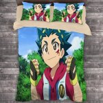Parure de lit anime beyblade burst, housse de couette pour chambre a coucher, housse de couette simple, ...