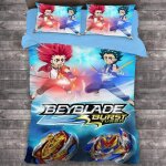 Parure de lit anime beyblade burst, housse de couette pour chambre a coucher, housse de couette simple, ...