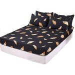 Parure de lit antid��rapante de draps - housses + taies d'oreiller avec impression d, housse de couette ...
