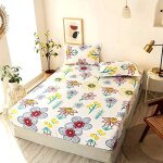 Parure de lit antid��rapante de draps - housses + taies d'oreiller avec impression d, housse de couette ...