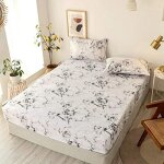 Parure de lit antid��rapante de draps - housses + taies d'oreiller avec impression d, housse de couette ...