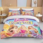 Parure de lit barbie rose, housse de couette douce pour filles, housse de couette moderne, motif dessin ...