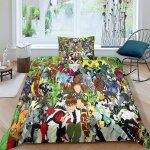 Parure de lit ben 10 hero, housse de couette, personnages animes, dessin anime, housse de couette, jolie ...