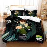 Parure de lit ben 10 omniverse imprim�e en 3d pour enfants, housse de couette, confortable, cadeau tendance ...