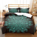Parure de lit boh�me avec housse de couette et taies d'oreiller assorties, 120 fils au pouce carr�, housse ...