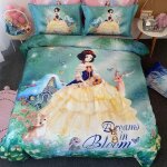 Parure de lit cendrillon avec housse de couette et impression 3d, motif la petite sir�ne de la reine ...