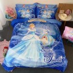 Parure de lit cendrillon avec housse de couette et impression 3d, motif la petite sir�ne de la reine ...