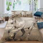 Parure de lit cheval pour adolescents animal microfibre impression d housse de couette et taie d'oreiller ...