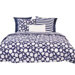 Parure de lit en coton adouci bleu marine 240 x 260 cm