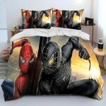 Parure de lit de dessin anime, ensemble de literie exquis, housse de couette marvel spider - man, ensemble ...