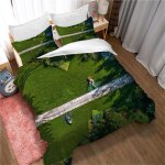 Parure de lit pour enfants et adolescents, 100 % coton a fibres longues, respirante, l�g�re, avec fermeture ...