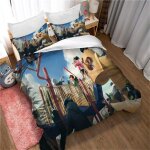 Parure de lit pour enfants et adolescents, plusieurs tailles, housse de couette 52 % coton, douce et ...