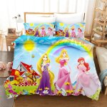 Parure de lit pour enfant ariel, blanche - neige et princesse, housse de couette pour lit double, jolie ...
