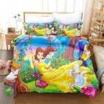 Parure de lit pour enfant ariel, blanche - neige et princesse, housse de couette pour lit double, jolie ...