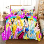Parure de lit pour enfant ariel, blanche - neige et princesse, housse de couette pour lit double, jolie ...