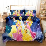Parure de lit pour enfant ariel, blanche - neige et princesse, housse de couette pour lit double, jolie ...