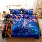 Parure de lit pour enfant ariel, blanche - neige et princesse, housse de couette pour lit double, jolie ...