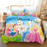 Parure de lit pour enfant ariel, blanche - neige et princesse, housse de couette pour lit double, jolie ...