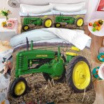 Parure de lit enfant doux confortable housse de couette zipp��e microfibre parure de lit x complet tracteur ...