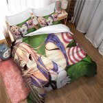 Parure de lit pour enfants, housse de couette simple, couvre - lit dessin anime, taie d'oreiller, fermeture ...
