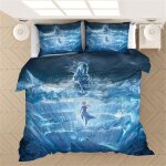 Parure de lit pour enfant - motif : la reine des neiges elsa et anna - en microfibre - avec taies d'oreiller ...