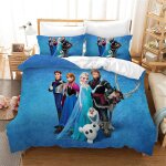 Parure de lit pour enfant - motif : la reine des neiges elsa et anna - en microfibre - avec taies d'oreiller ...