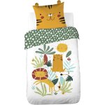 Parure de lit enfant tigre coton 57 fils / cm 140 x 200 cm Parure de lit enfant tigre coton 57 fils / cm 140 x 200 cm