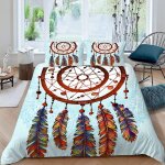 Parure de lit pour enfant x cm attrape - r�ves housse de couette color� plume parure de lit en microfibre ...