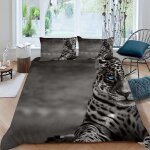 Parure de lit pour enfant x cm tigre housse de couette animaux parure de lit en microfibre ensemble de ...