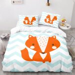 Parure de lit enfant + x taies d'oreiller xcm microfibre housse de couette fermeture ��clair doux confortable ...