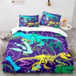 Parure de lit enfant + x taies d'oreiller xcm microfibre housse de couette personnes doux confortable ...