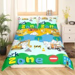 Parure de lit feelyou cat king pour enfants, housse de couette mignonne pour gar�ons et filles, equipement ...