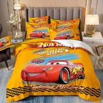 Parure de lit flash mcqueen rouge, parure de lit cars de dessin anime pour chambre d'enfant, housse de ...