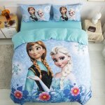 Parure de lit frozen, parure de lit style princesse animee, housse de couette frozen elsa anna, parure ...