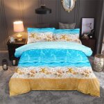 Parures de lit galaxie d plan��te ��t�� oc��an plage dauphin ondulation vert for��t impression num��rique ...