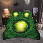 Parures de lit galaxie d plan��te ��t�� oc��an plage dauphin ondulation vert for��t impression num��rique ...