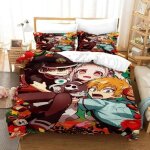 Parure de lit hanako - kun, housse de couette, motif dessin anime japonais, pour lit simple, queen size, ...