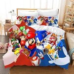 D parure de lit housse de couette parure de lit housse de couette akita aigle super mario bros taille ...