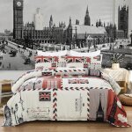 Parure de lit housse de couette hiver xcm big ben, londres pi��ces imprim�� microfibre literie couette ...