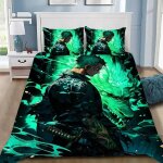 Parure de lit avec housse de couette et imprime num�rique 3d pirate d. luffy, cadeau id�al pour fille ...