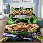 Parure de lit avec housse de couette et imprime num�rique 3d pirate d. luffy, cadeau id�al pour fille ...