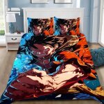 Parure de lit avec housse de couette et imprime num�rique 3d pirate d. luffy, cadeau id�al pour fille ...