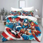 Parure de lit avec housse de couette et imprime num�rique marvel spiderman 3d, cadeau id�al pour fille ...