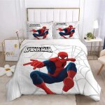 Parure de lit avec housse de couette et imprime numrique marvel spiderman 3d, cadeau idal pour fille ...